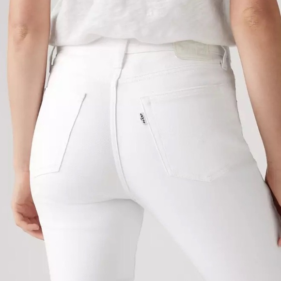 🌻NEW w.tags Levi's White 726 High Rise Flare Jeans Women's Size 30 - Picture 7 of 14